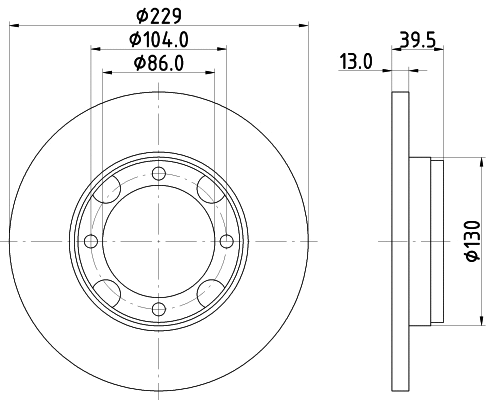 52204 BEHR/HELLA/PAGID Тормозной диск (фото 1)