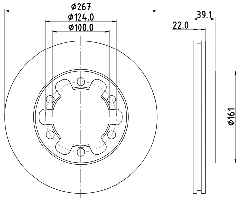 52331 BEHR/HELLA/PAGID Тормозной диск (фото 1)