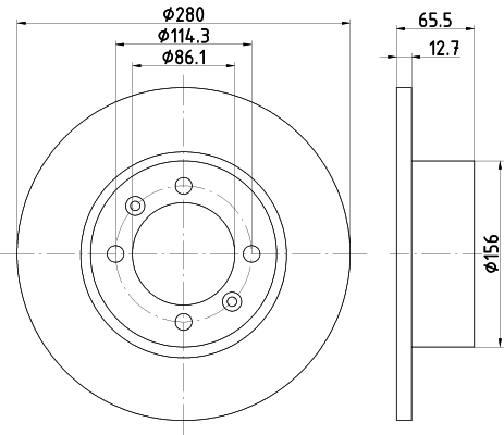 53002 BEHR/HELLA/PAGID Тормозной диск (фото 1)