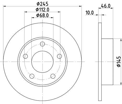 53927 BEHR/HELLA/PAGID Тормозной диск (фото 1)