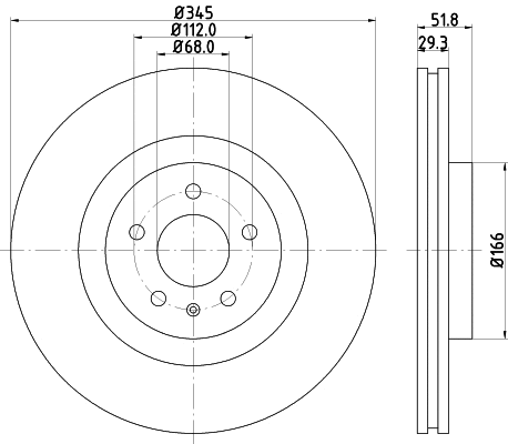 54602 BEHR/HELLA/PAGID Тормозной диск (фото 1)