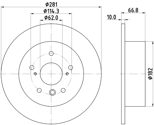 55402 BEHR/HELLA/PAGID Тормозной диск (фото 1)