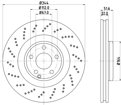 55899HC BEHR/HELLA/PAGID Тормозной диск (фото 1)