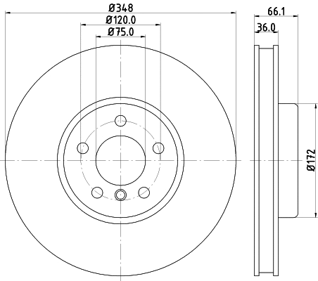 65151 BEHR/HELLA/PAGID Тормозной диск (фото 1)