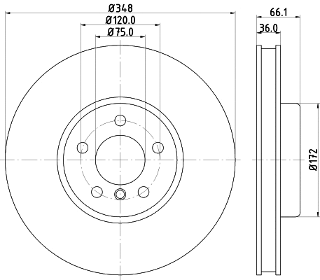 65152 BEHR/HELLA/PAGID Тормозной диск (фото 1)
