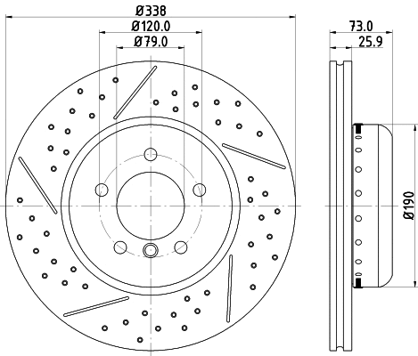 65156 BEHR/HELLA/PAGID Тормозной диск (фото 1)