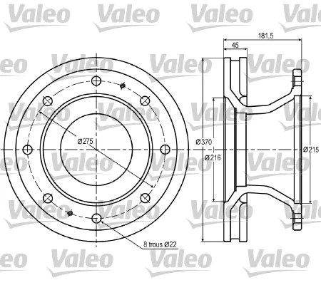 187007 VALEO Тормозной диск (фото 1)