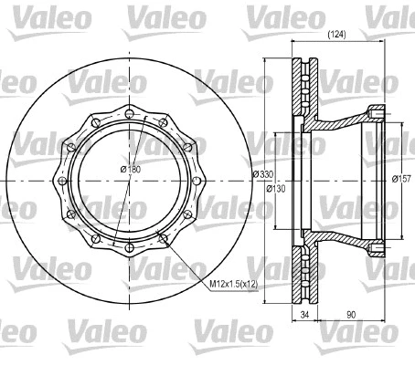 187056 VALEO Тормозной диск (фото 1)