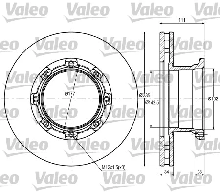 187083 VALEO Тормозной диск (фото 1)