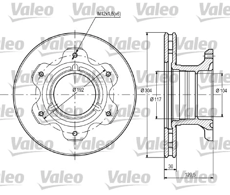 187107 VALEO Тормозной диск (фото 1)