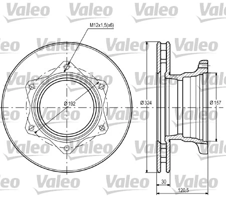 187109 VALEO Тормозной диск (фото 1)