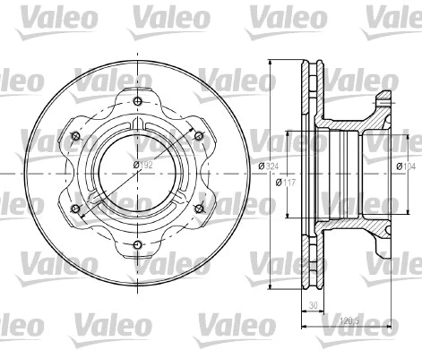 187110 VALEO Тормозной диск (фото 1)