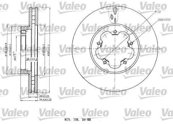 187150 VALEO Тормозной диск (фото 1)