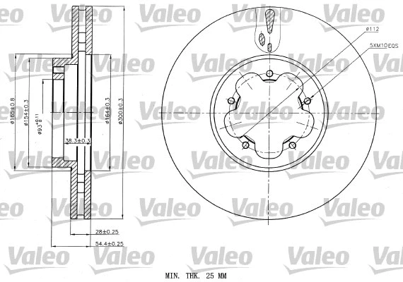 187151 VALEO Тормозной диск (фото 1)