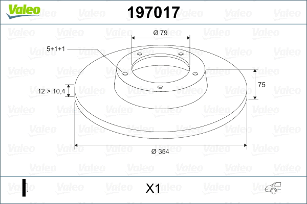 197017 VALEO Тормозной диск (фото 2)
