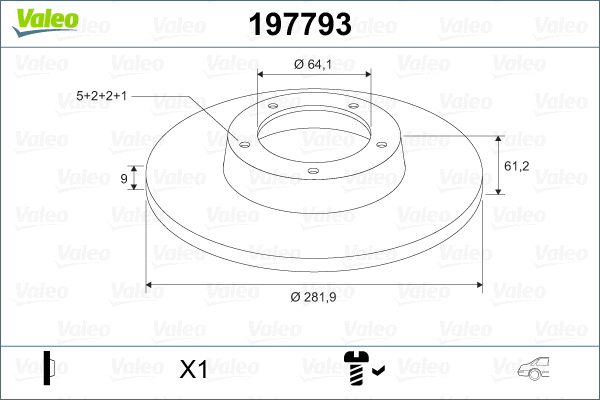 197793 VALEO Тормозной диск (фото 2)