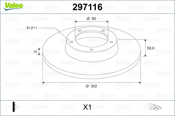 297116 VALEO Тормозной диск (фото 2)