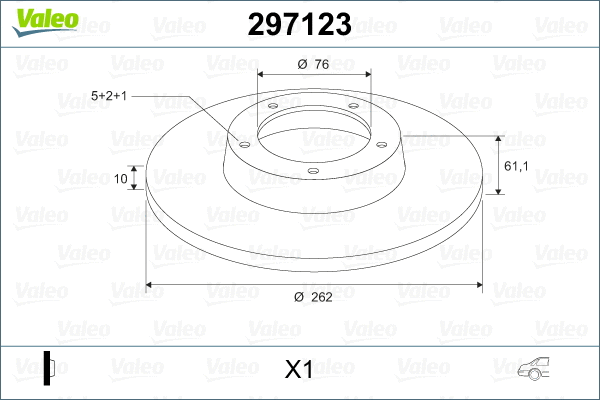 297123 VALEO Тормозной диск (фото 2)
