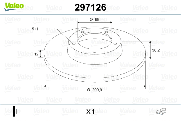 297126 VALEO Тормозной диск (фото 2)