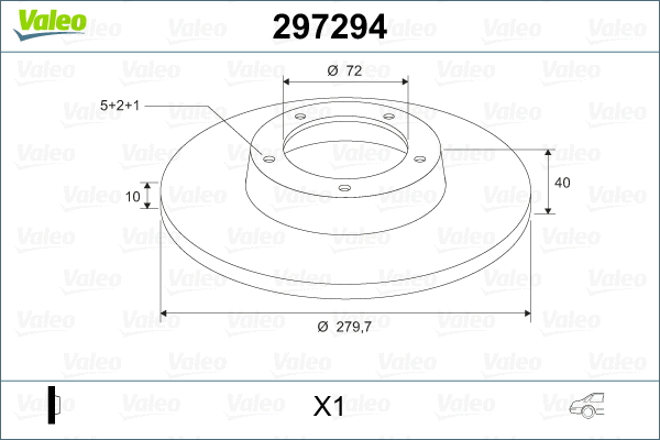 297294 VALEO Тормозной диск (фото 2)