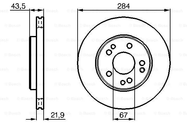 0 986 478 186 BOSCH Тормозной диск (фото 1)