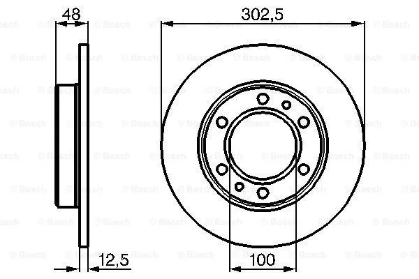 0 986 478 304 BOSCH Тормозной диск (фото 1)