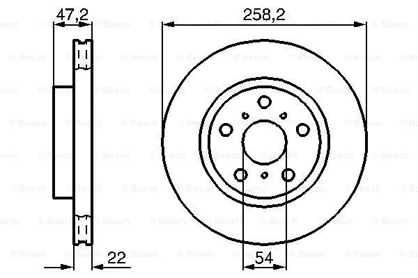 0 986 478 396 BOSCH Тормозной диск (фото 1)