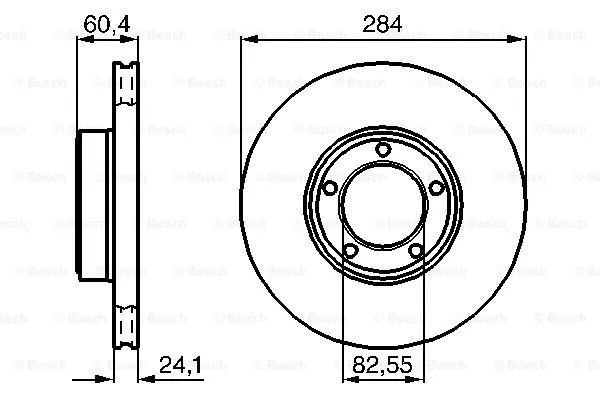 0 986 478 686 BOSCH Тормозной диск (фото 1)