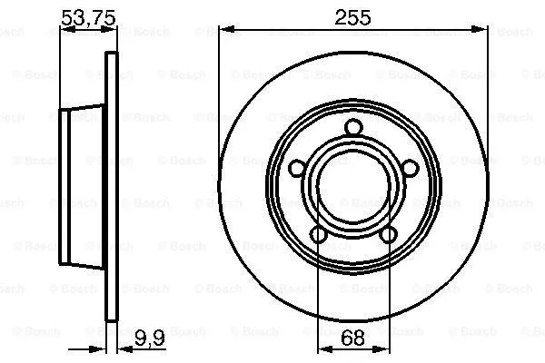 0 986 478 704 BOSCH Тормозной диск (фото 4)