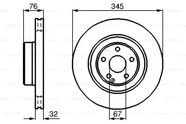 0 986 478 964 BOSCH Тормозной диск (фото 1)