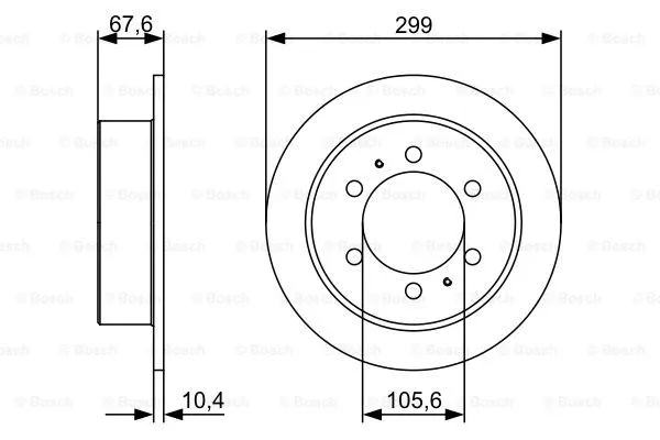 0 986 478 999 BOSCH Тормозной диск (фото 4)