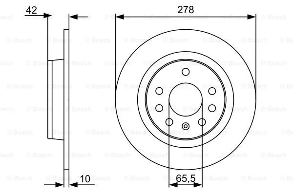 0 986 479 515 BOSCH Тормозной диск (фото 1)