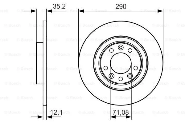 0 986 479 C25 BOSCH Тормозной диск (фото 3)