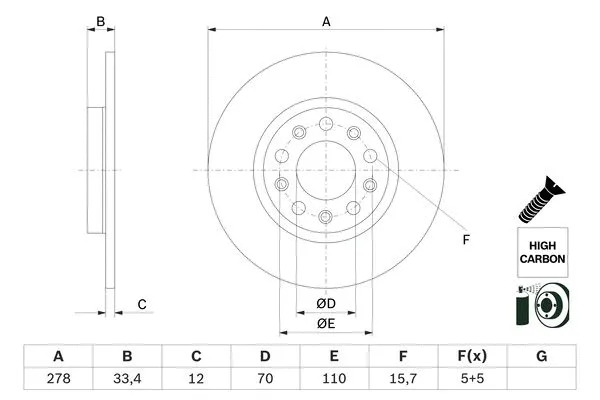 0 986 479 H24 BOSCH Тормозной диск (фото 1)