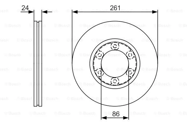 0 986 479 R16 BOSCH Тормозной диск (фото 1)