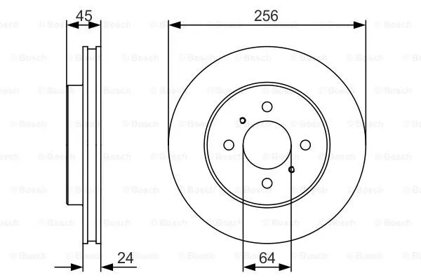 0 986 479 R18 BOSCH Тормозной диск (фото 1)