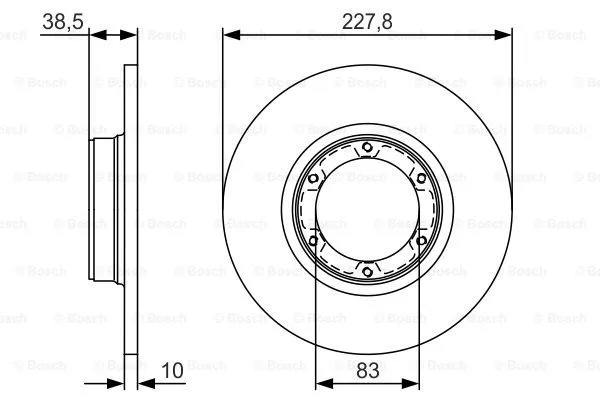 0 986 479 R65 BOSCH Тормозной диск (фото 1)