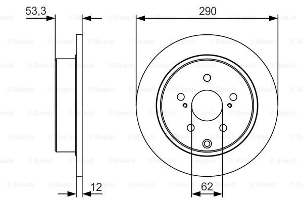 0 986 479 V25 BOSCH Тормозной диск (фото 5)