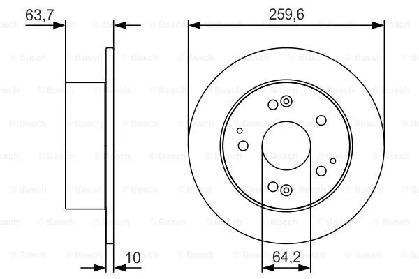 0 986 479 V39 BOSCH Тормозной диск (фото 1)