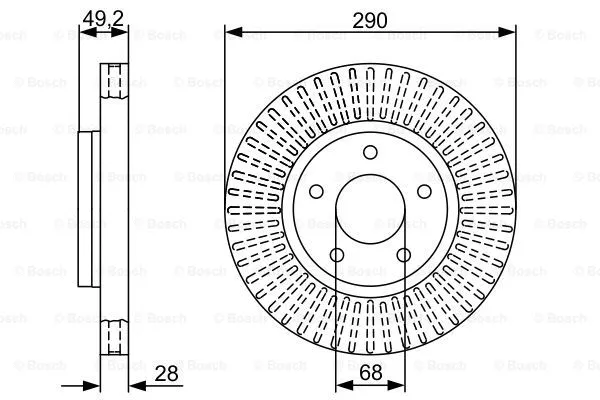 0 986 479 V48 BOSCH Тормозной диск (фото 1)