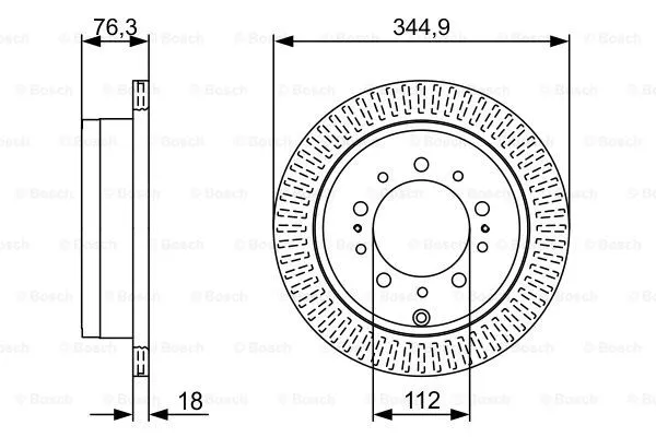 0 986 479 V83 BOSCH Тормозной диск (фото 1)