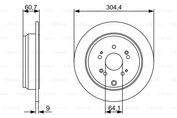 0 986 479 V84 BOSCH Тормозной диск (фото 1)