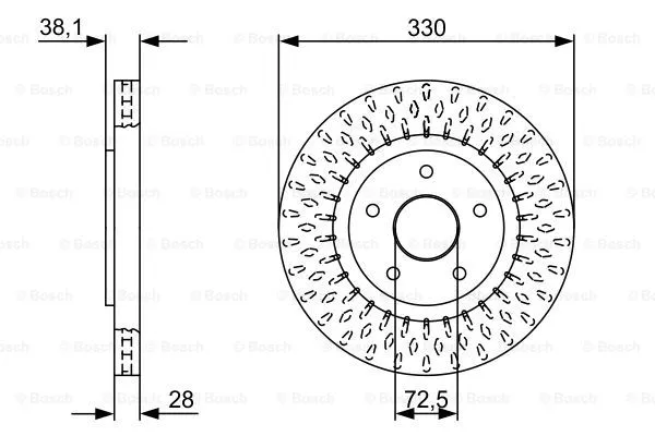 0 986 479 V85 BOSCH Тормозной диск (фото 1)