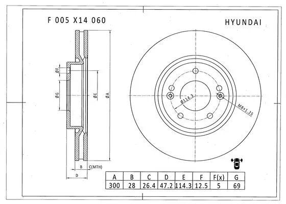 F 005 X14 060 BOSCH Тормозной диск (фото 1)