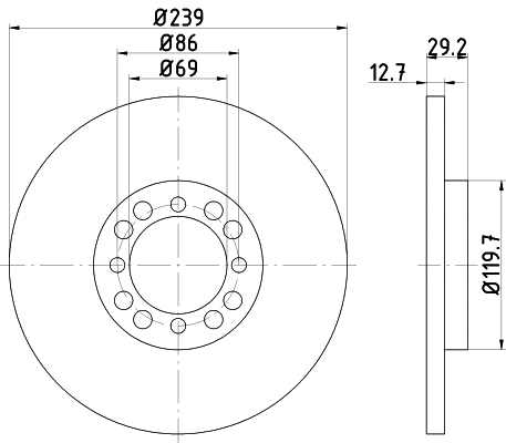 92031000 TEXTAR Тормозной диск (фото 1)