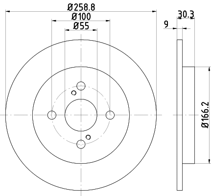 92261603 TEXTAR Тормозной диск (фото 1)