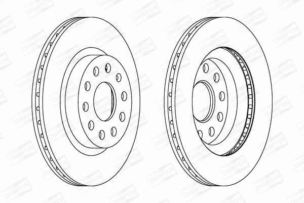 562237CH CHAMPION Тормозной диск (фото 1)
