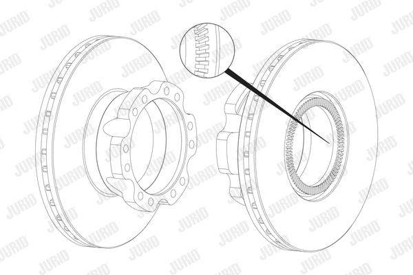 569129J JURID Тормозной диск (фото 1)