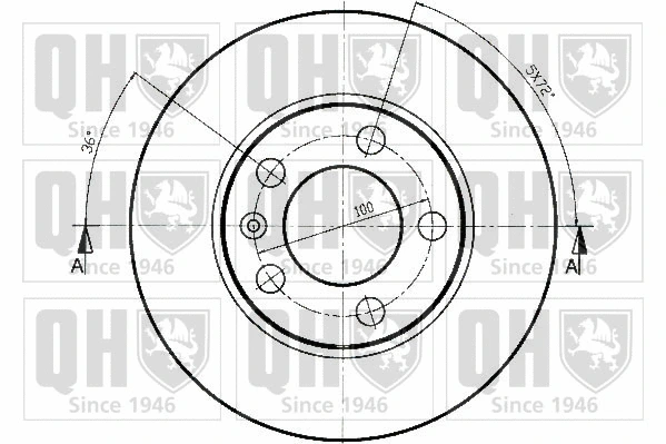 BDC4957 QUINTON HAZELL Тормозной диск (фото 2)