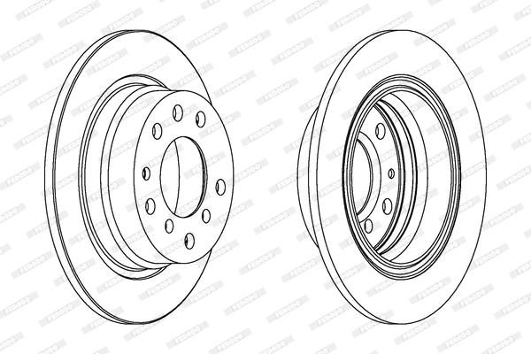 DDF022 FERODO Тормозной диск (фото 1)